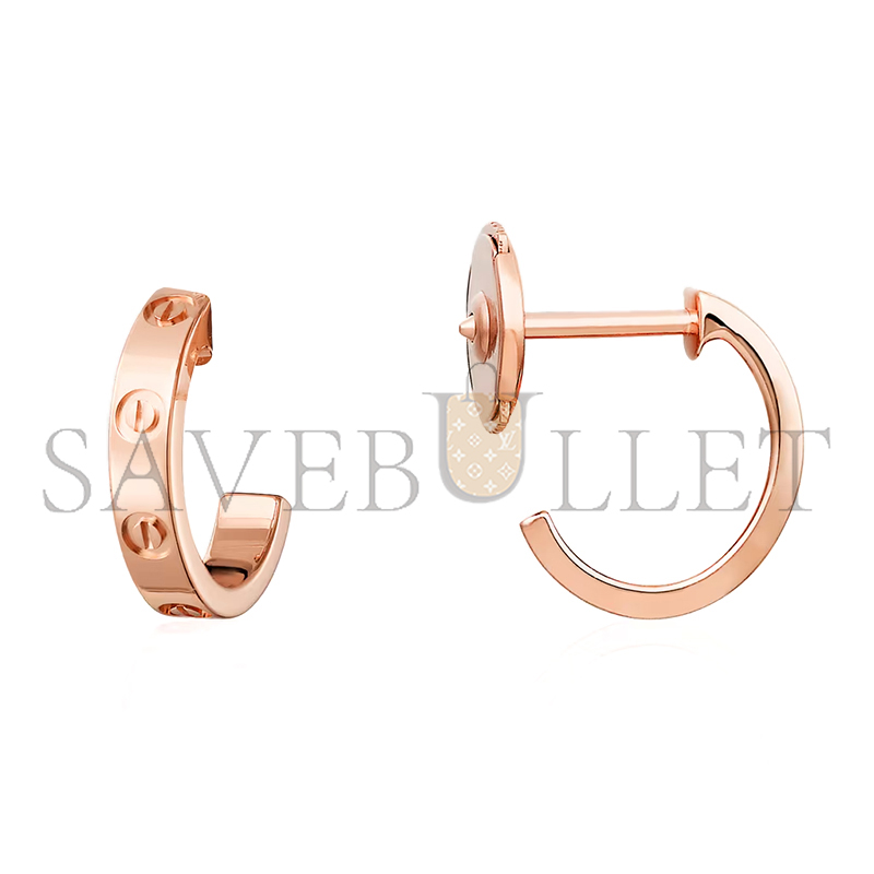 CARTIER LOVE HOOP EARRINGS, SMALL MODEL B8029000